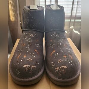 UGG Gray Classic Zodiac Boots In Color Nightfall